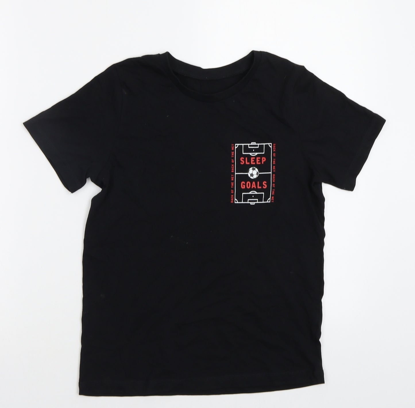 George Boys Black   Basic T-Shirt Size 9-10 Years