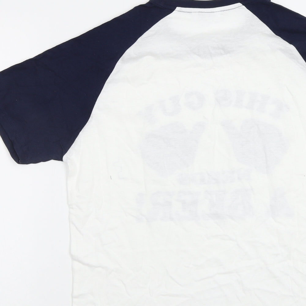 Pep&Co Mens White    T-Shirt Size L
