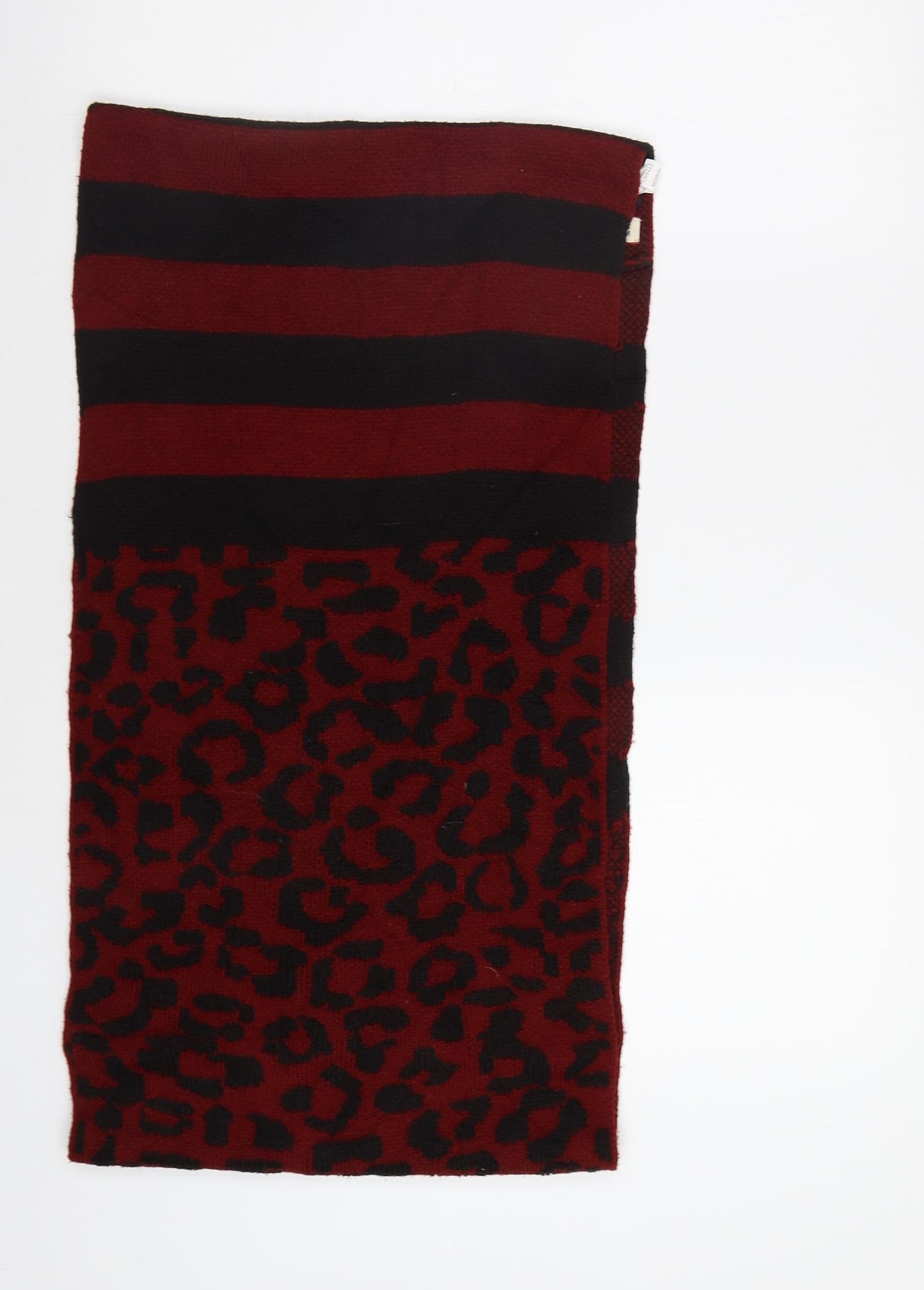 Hilfiger Denim Womens Red Animal Print   Scarf