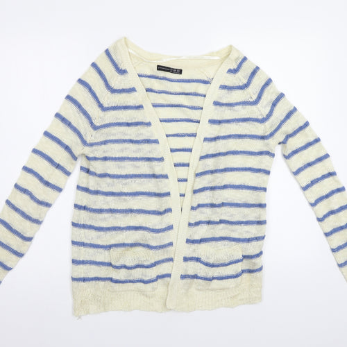 Primark Womens Blue Striped  Cardigan Jumper