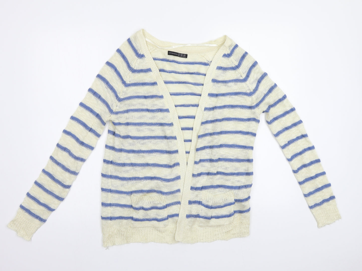 Primark Womens Blue Striped  Cardigan Jumper