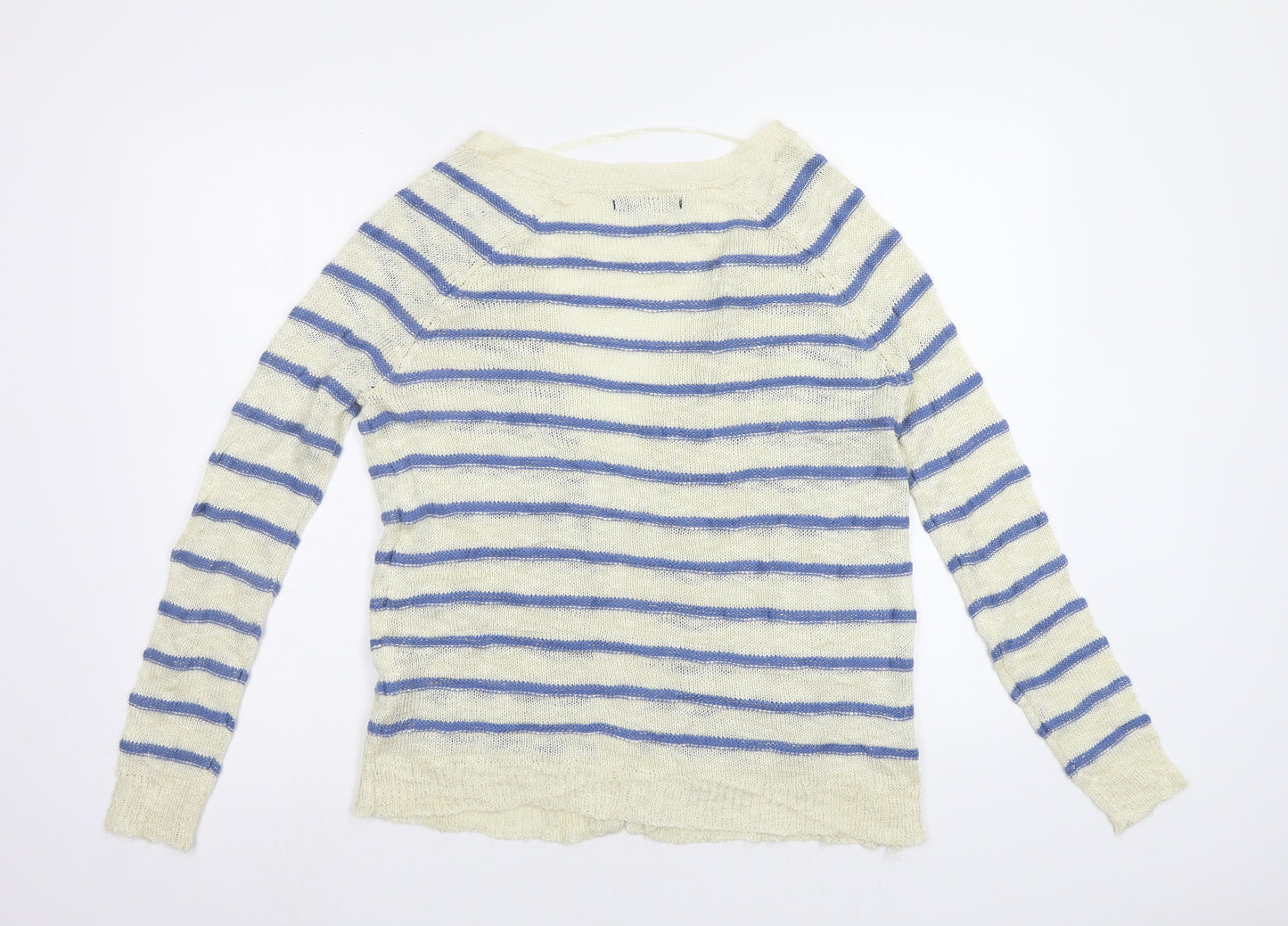 Primark Womens Blue Striped  Cardigan Jumper