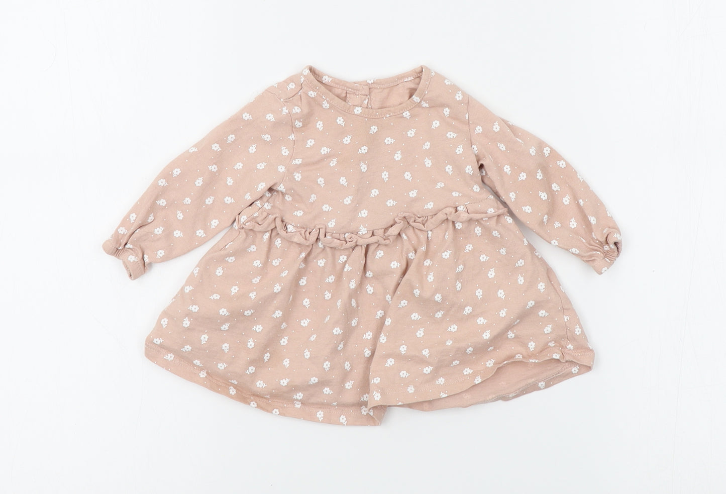 Matalan Girls Pink Floral  Fit & Flare  Size 3-6 Months