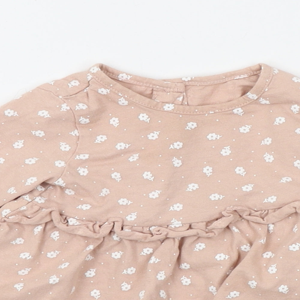 Matalan Girls Pink Floral  Fit & Flare  Size 3-6 Months