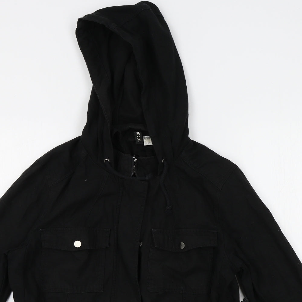 H&M Womens Black  Denim Jacket  Size 12