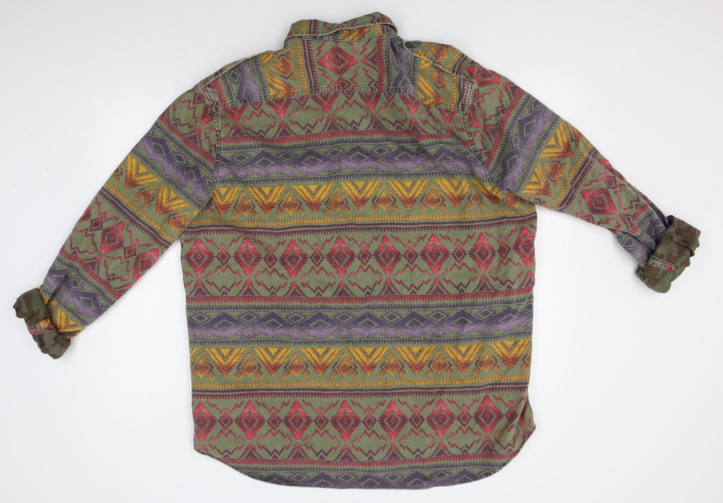 Denim & Supply Ralph Lauren Womens Green Fair Isle  Jacket  Size 2XL