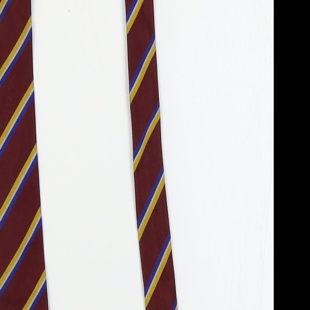 unicol Mens Red Striped  Slim Tie Tie One Size