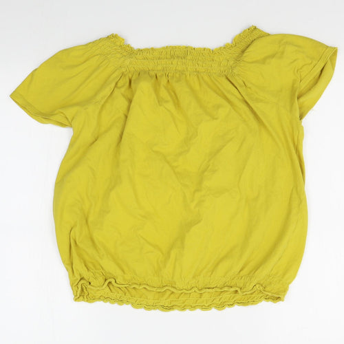 Papaya Womens Yellow   Basic Blouse Size 12