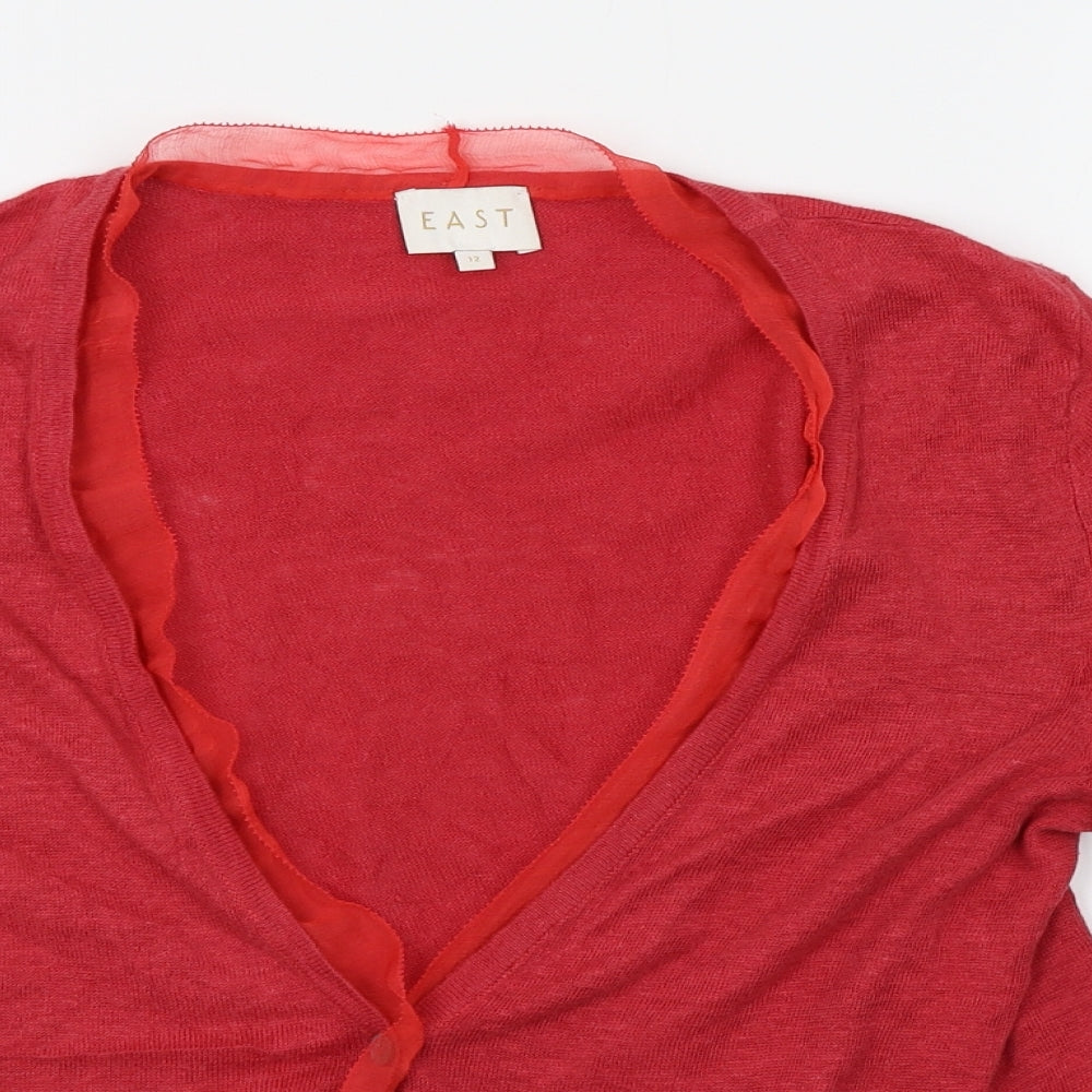 EAST Womens Red   Cardigan Jumper Size 12