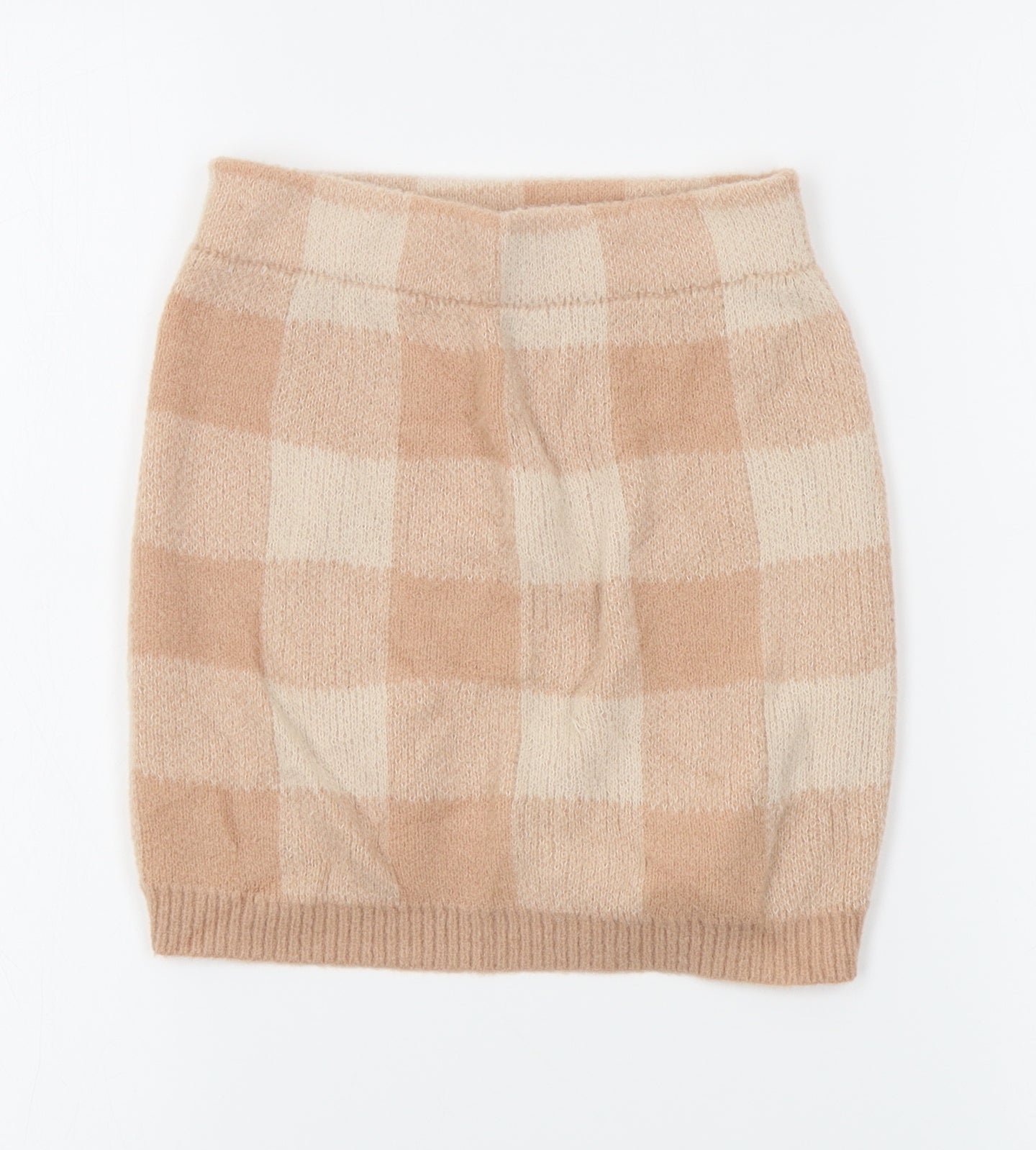 Primark Girls Orange Check  Straight & Pencil Skirt Size 5-6 Years