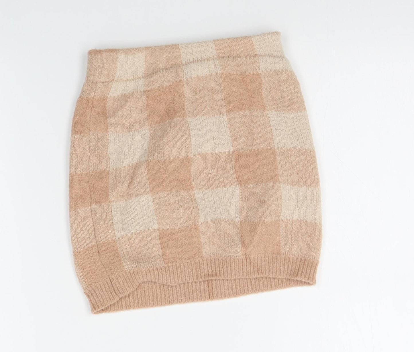 Primark Girls Orange Check  Straight & Pencil Skirt Size 5-6 Years