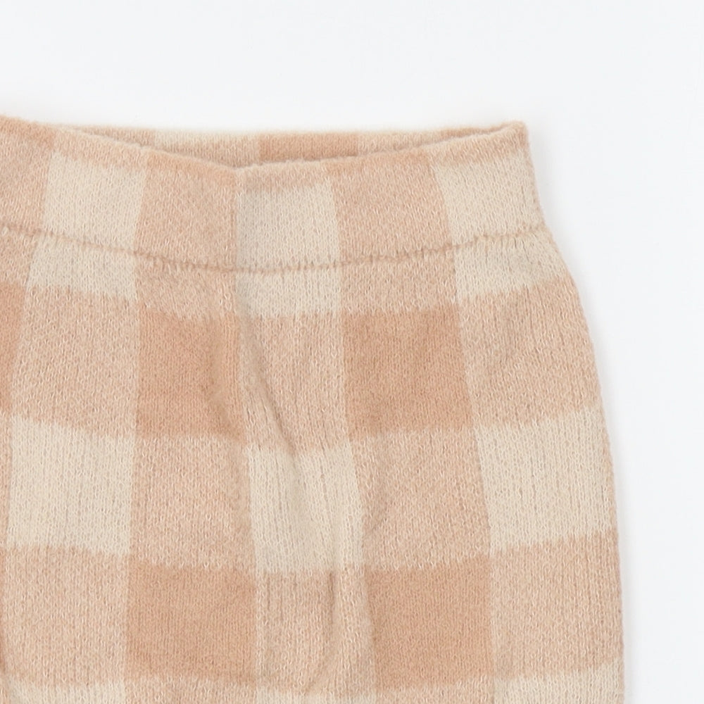 Primark Girls Orange Check  Straight & Pencil Skirt Size 5-6 Years