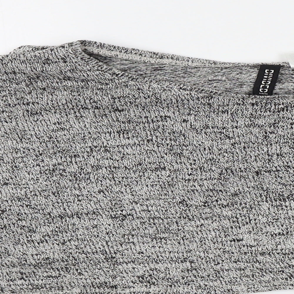 H&M Womens Grey   Pullover Jumper Size M  - wrap back, cropped