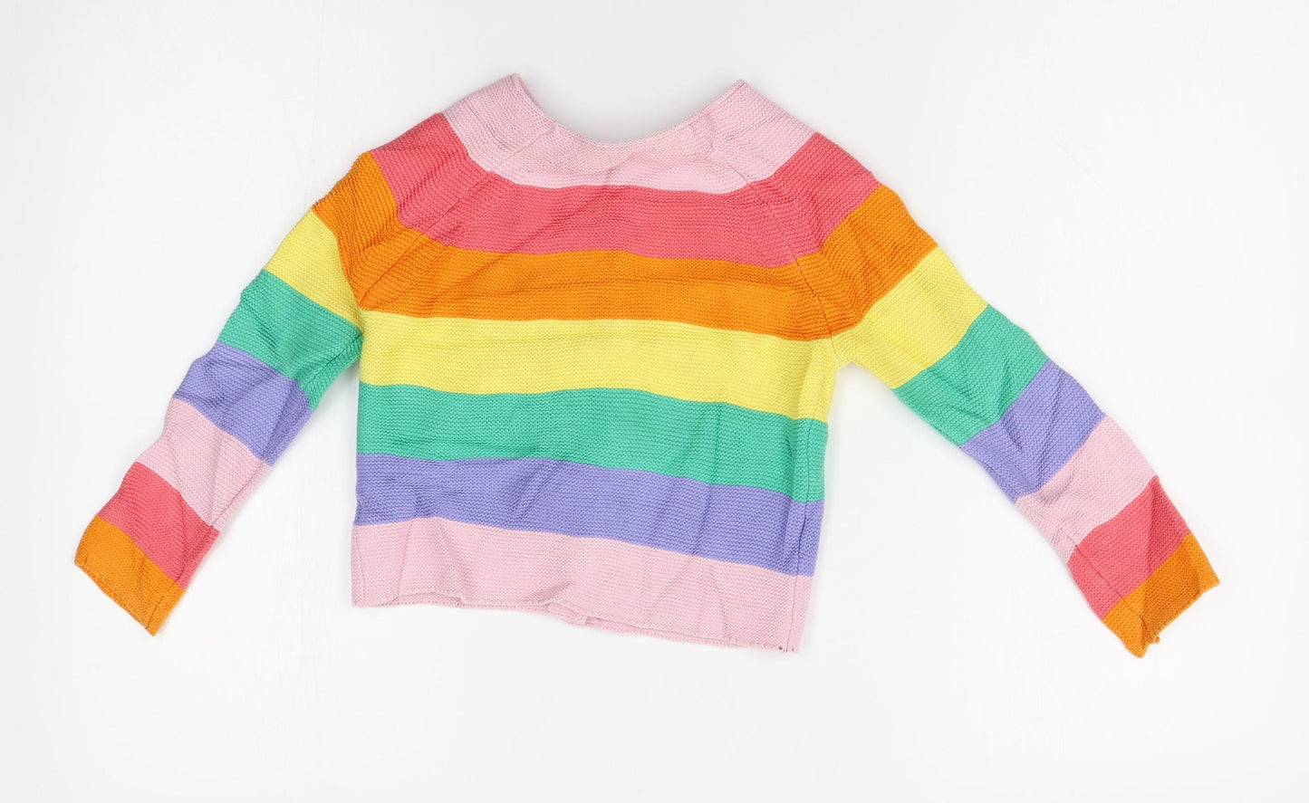 NEXT Girls Multicoloured Striped  Cardigan Jumper Size 4-5 Years