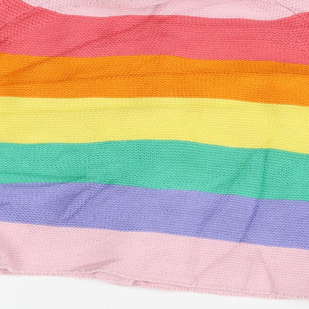 NEXT Girls Multicoloured Striped  Cardigan Jumper Size 4-5 Years