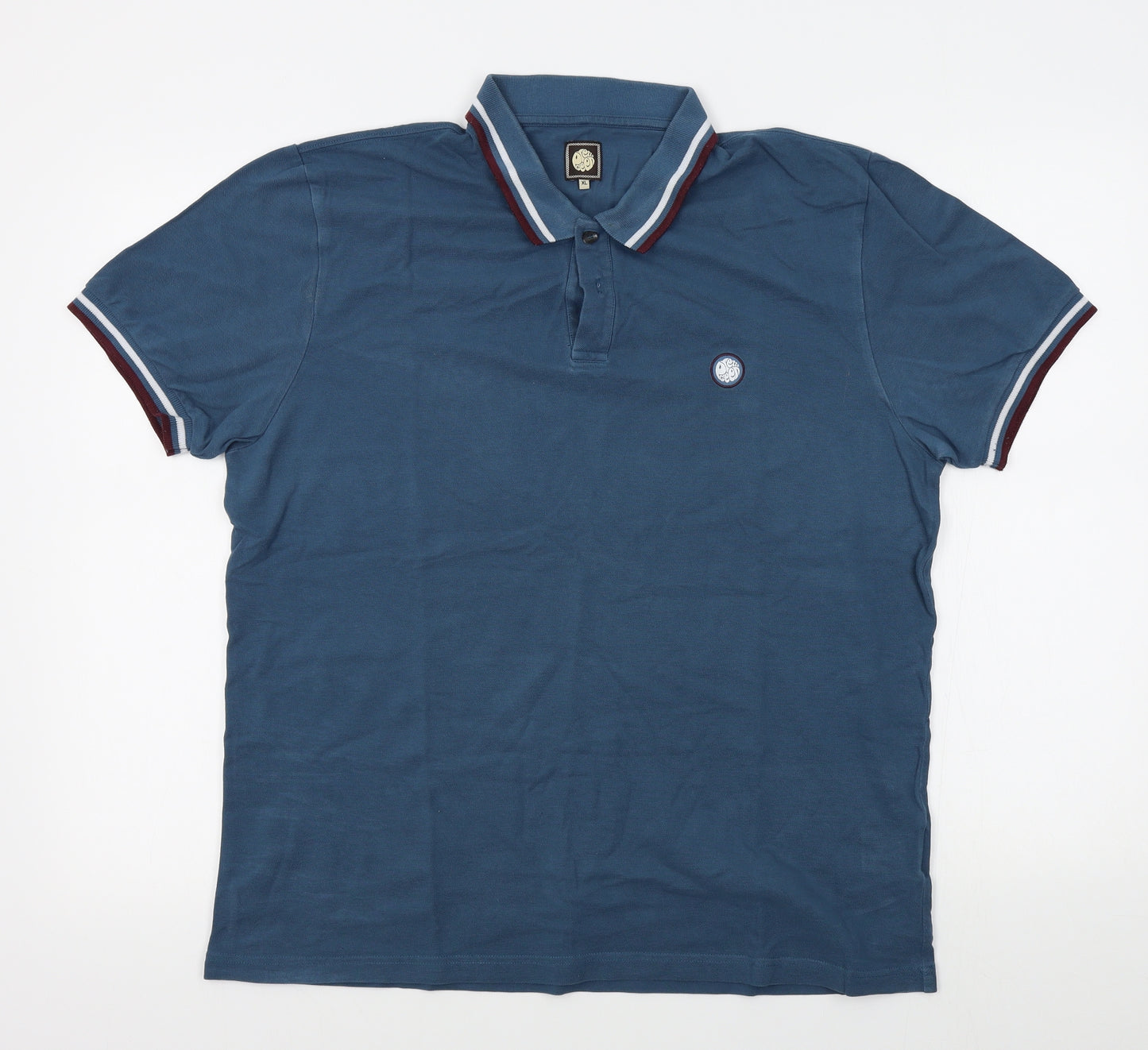 Pretty Green Mens Blue    Polo Size XL