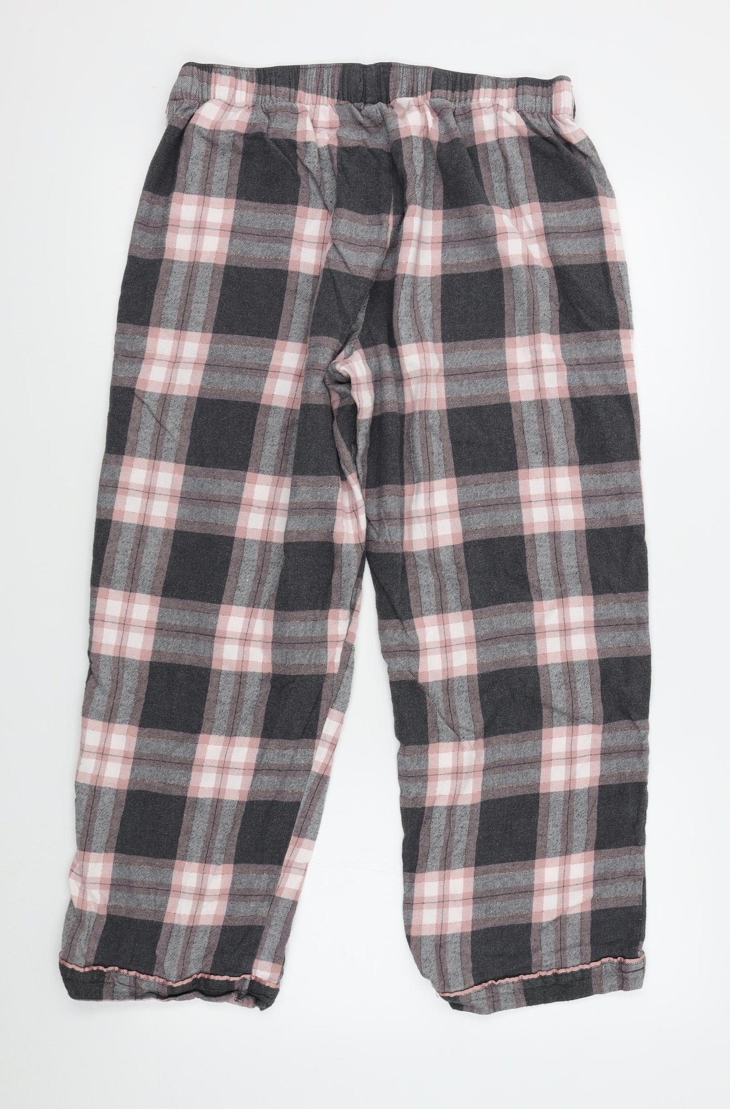 F&F Womens Pink Plaid   Lounge Pants Size 16  - elastic waist