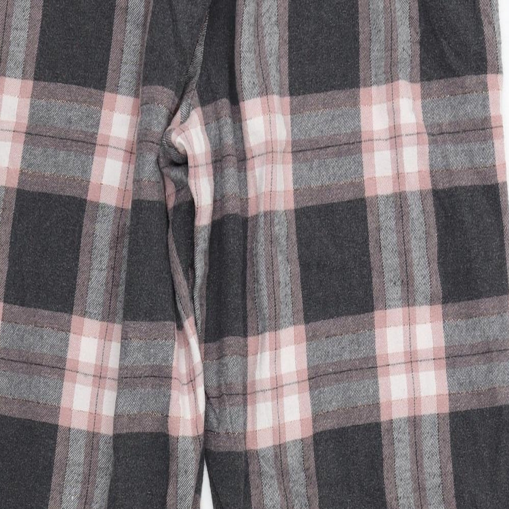 F&F Womens Pink Plaid   Lounge Pants Size 16  - elastic waist