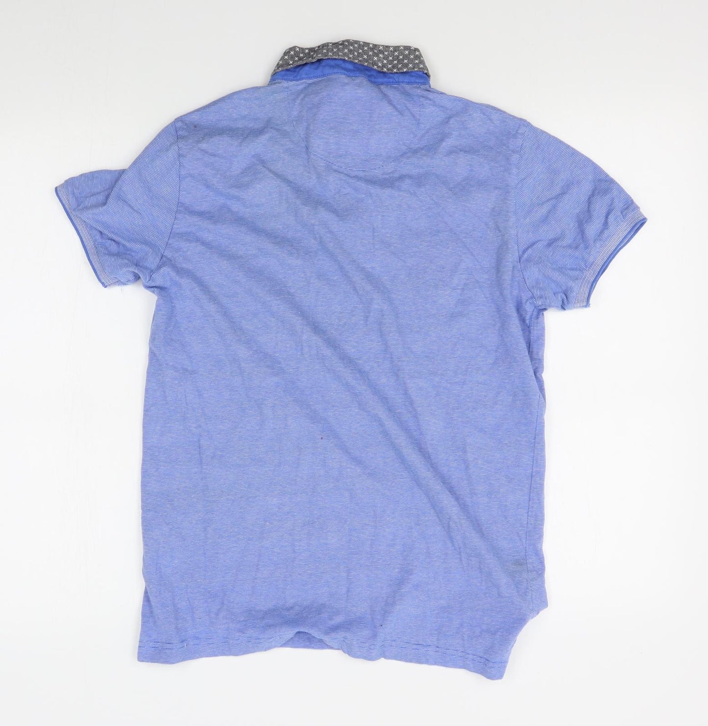 Blue Inc Mens Blue    Polo Size M
