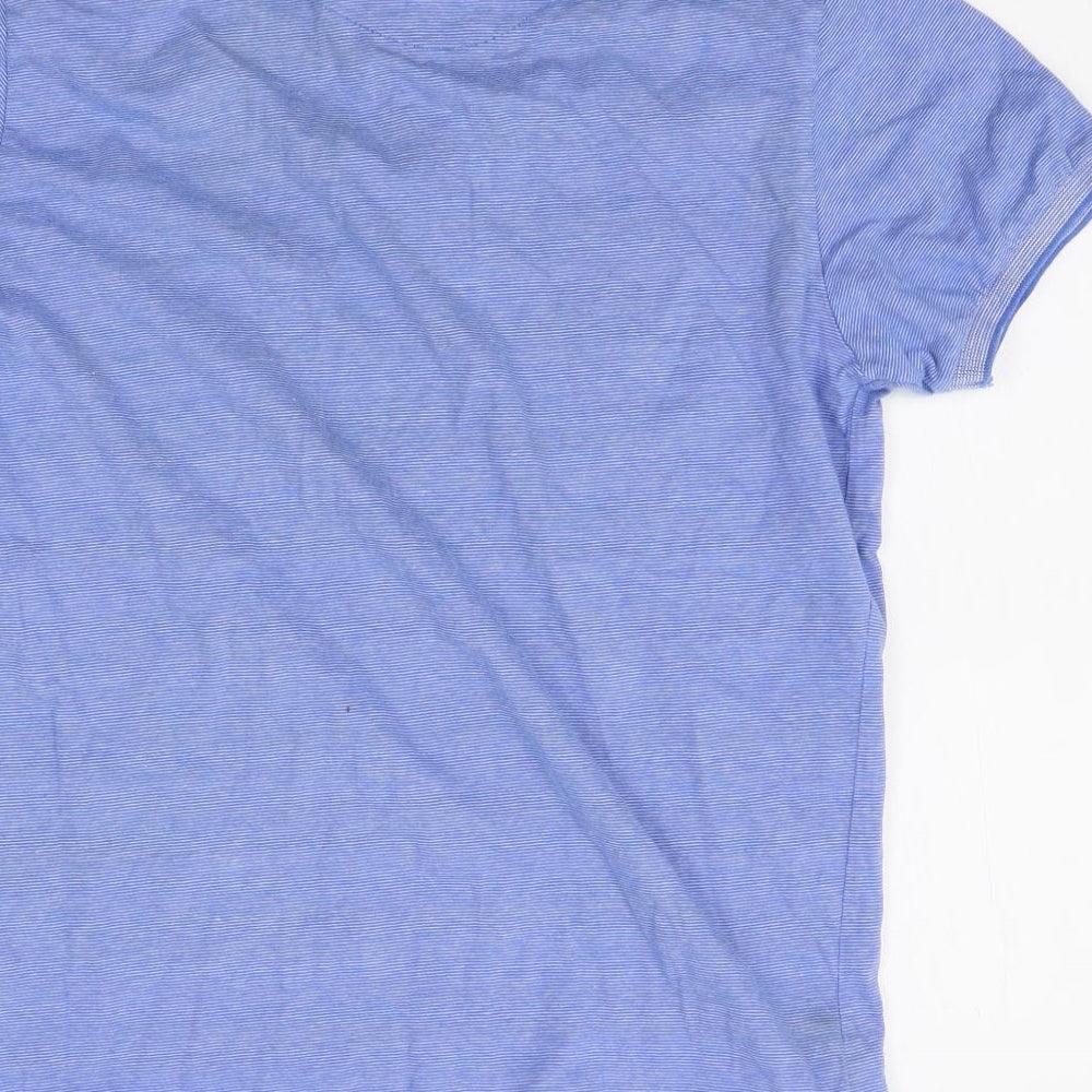Blue Inc Mens Blue    Polo Size M
