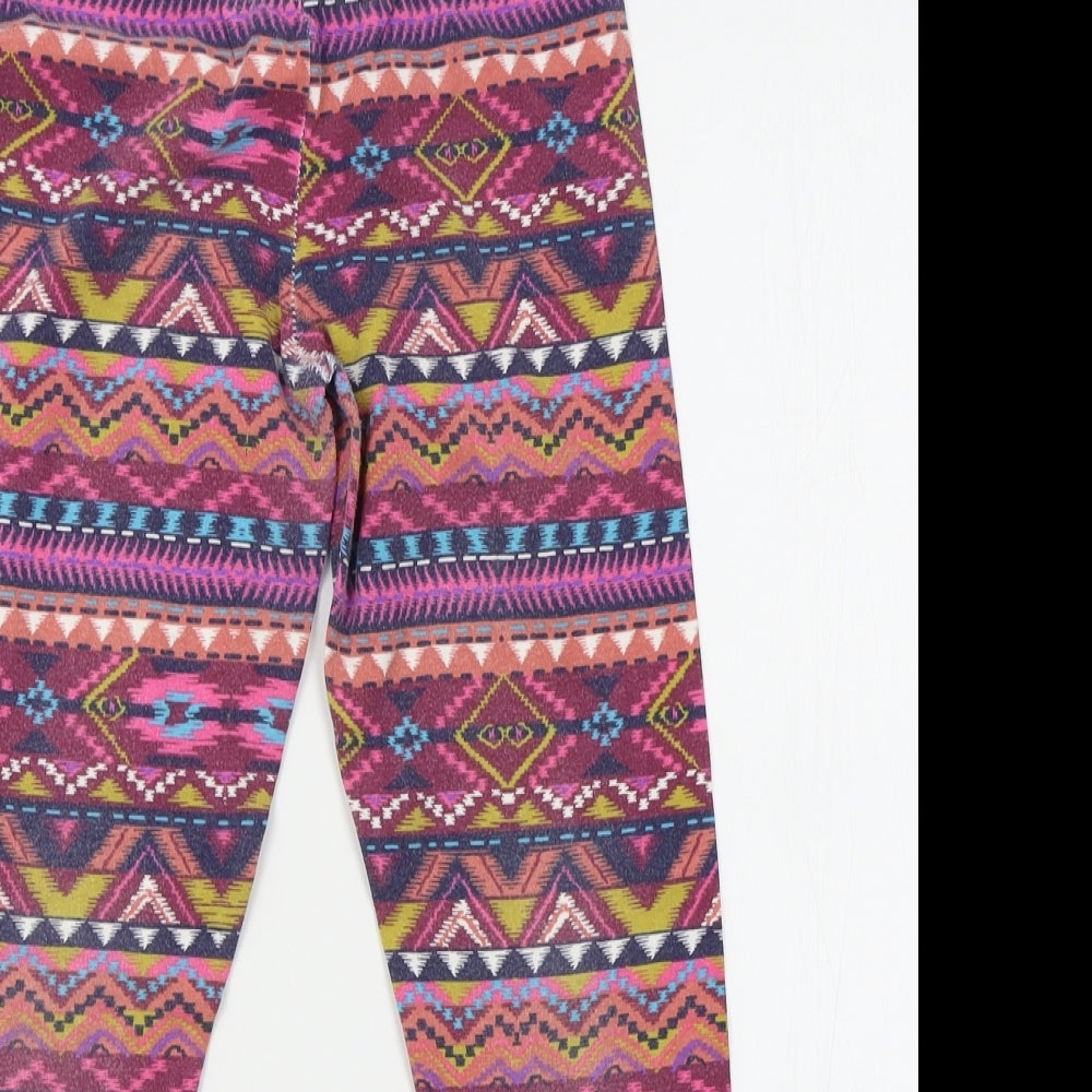 Young Dimension Girls Pink Striped  Sweatpants Trousers Size 9 Years - leggings