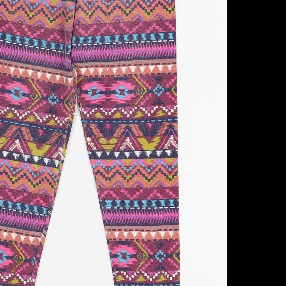 Young Dimension Girls Pink Striped  Sweatpants Trousers Size 9 Years - leggings