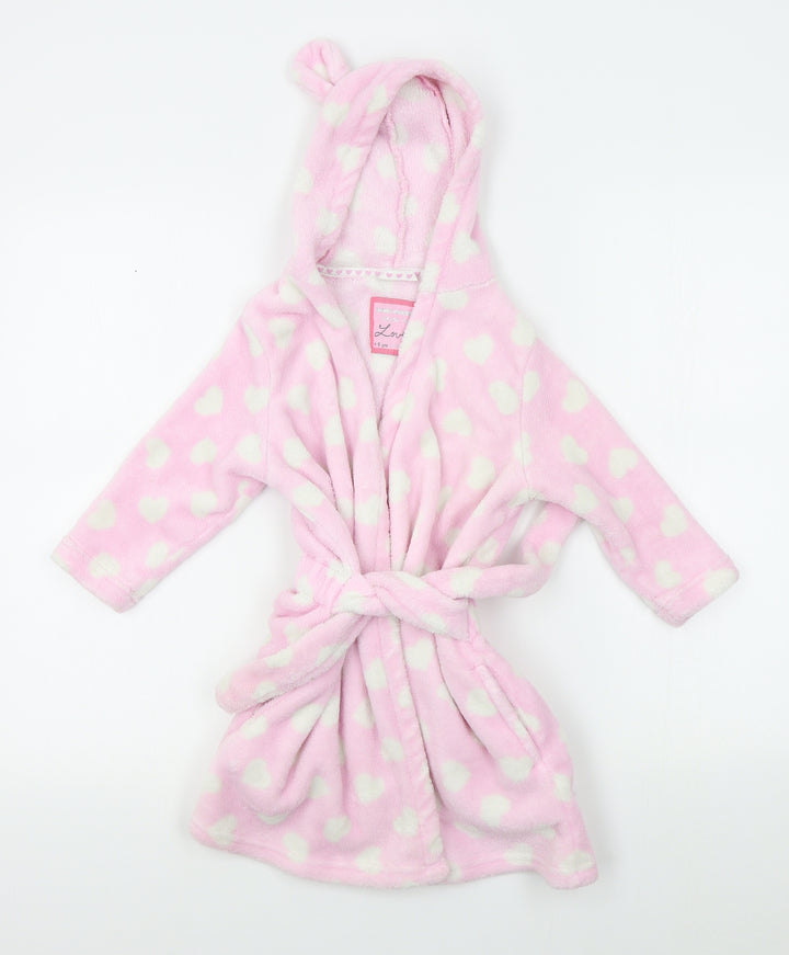 Young Dimension Girls Pink Polka Dot Robe Size 4-5 Years
