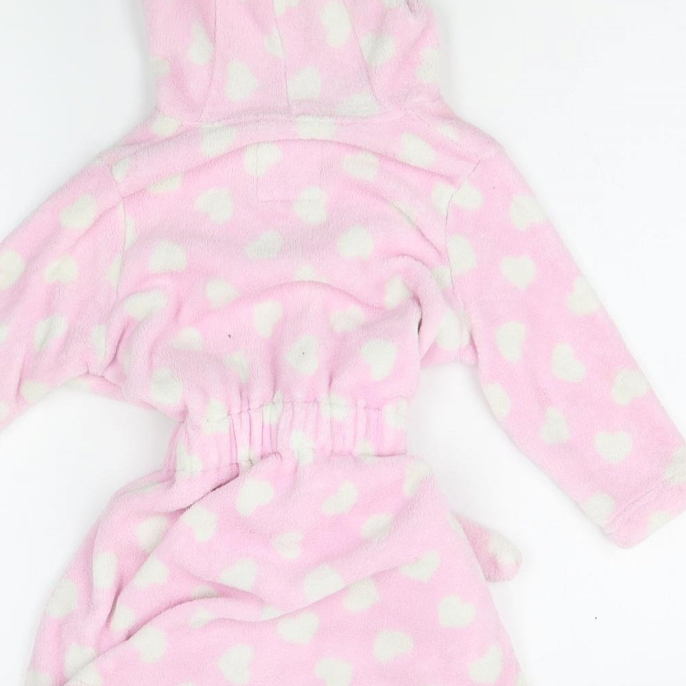 Young Dimension Girls Pink Polka Dot   Robe Size 4-5 Years
