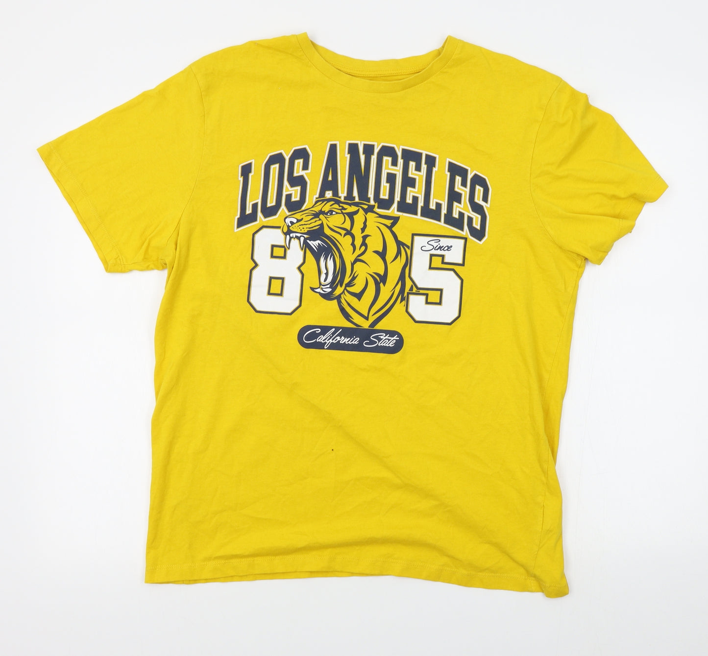 Primark Mens Yellow    T-Shirt Size XL