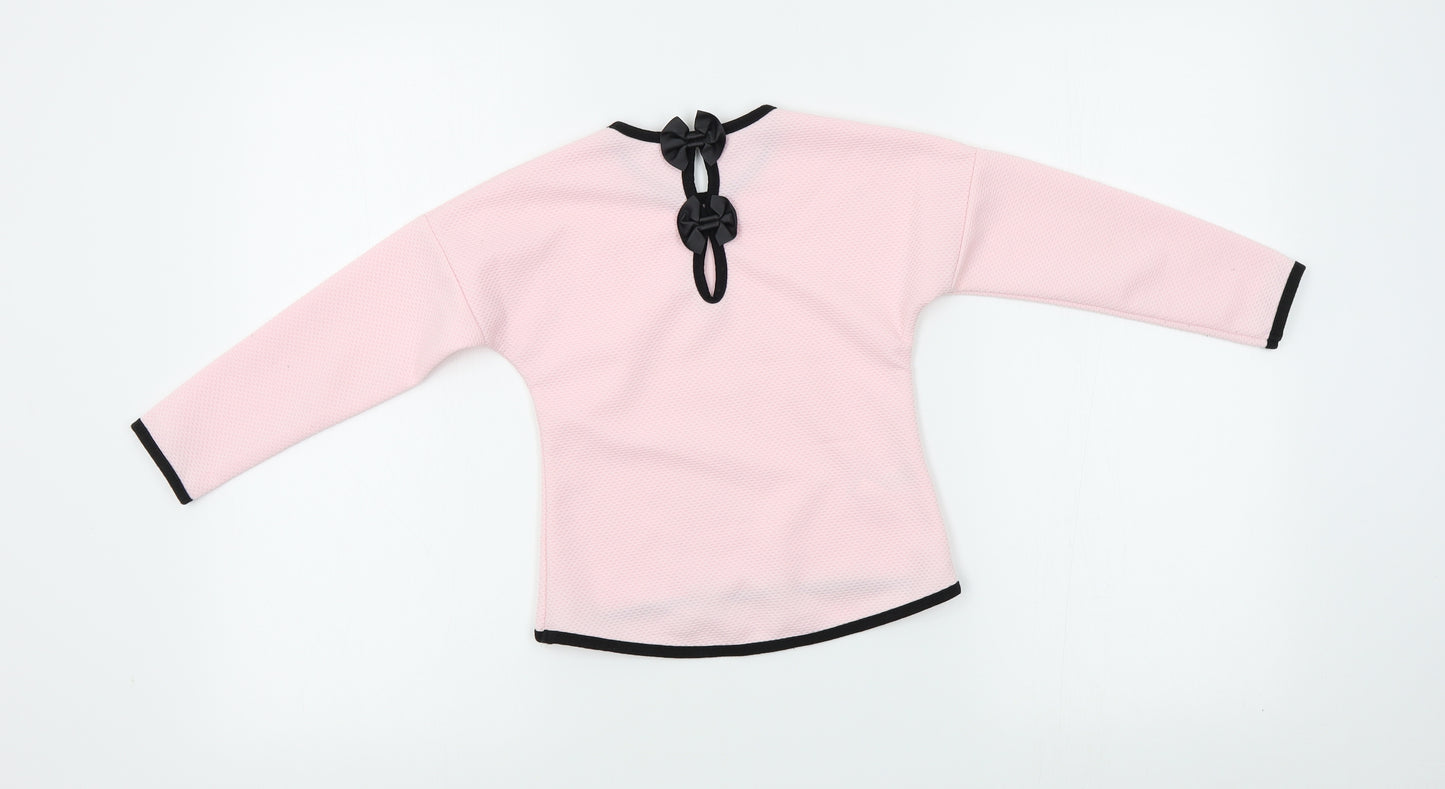 Preworn Girls Pink   Basic T-Shirt Size 7 Years