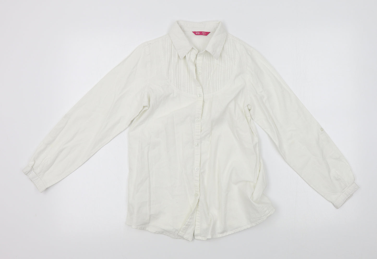 Young Dimension Girls White   Basic Button-Up Size 10-11 Years