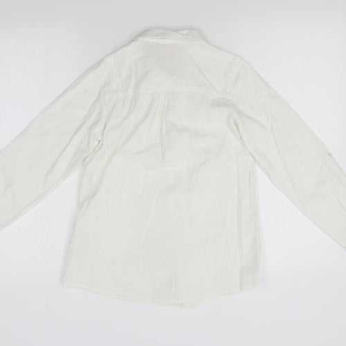 Young Dimension Girls White   Basic Button-Up Size 10-11 Years