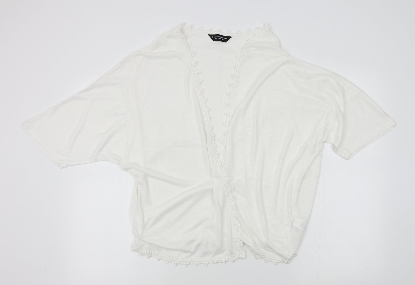 Dorothy Perkins Womens White   Cardigan Jumper Size L
