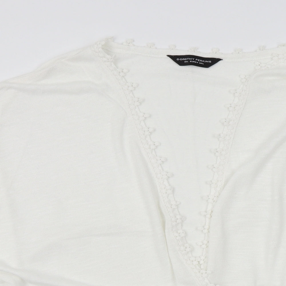 Dorothy Perkins Womens White   Cardigan Jumper Size L