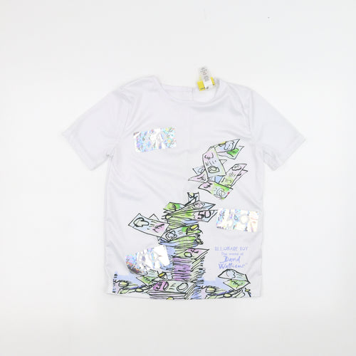 George Boys White   Basic T-Shirt Size 9-10 Years