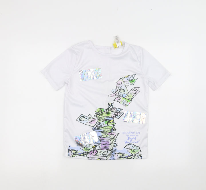 George Boys White   Basic T-Shirt Size 9-10 Years