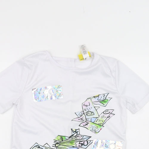 George Boys White   Basic T-Shirt Size 9-10 Years