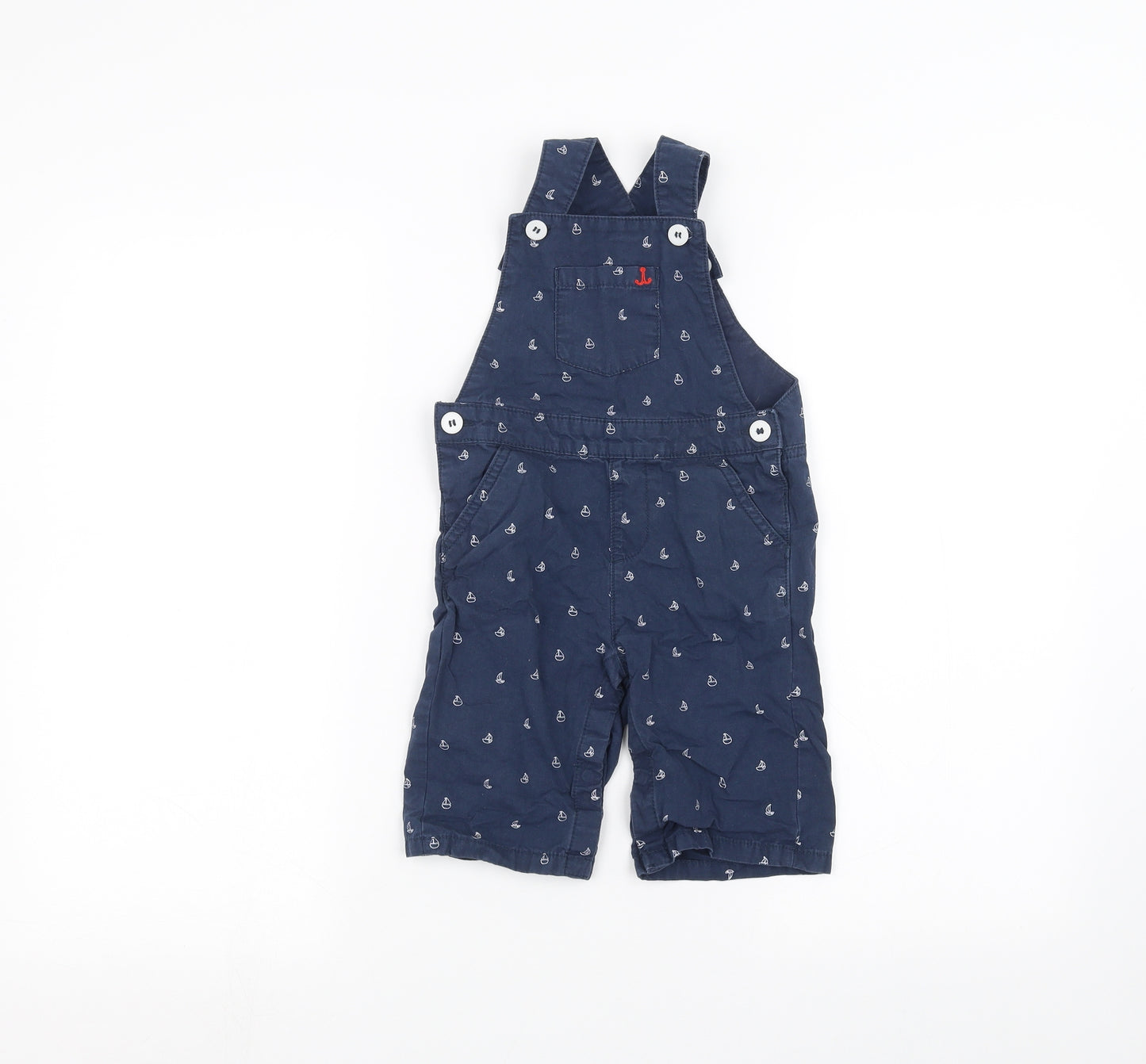 Mothercare Baby Blue   Dungaree One-Piece Size 12-18 Months