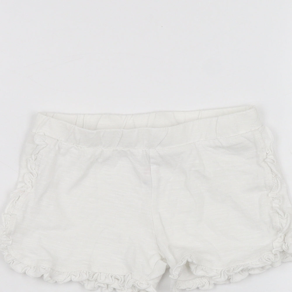 F&F Girls White   Sweat Shorts Size 2-3 Years