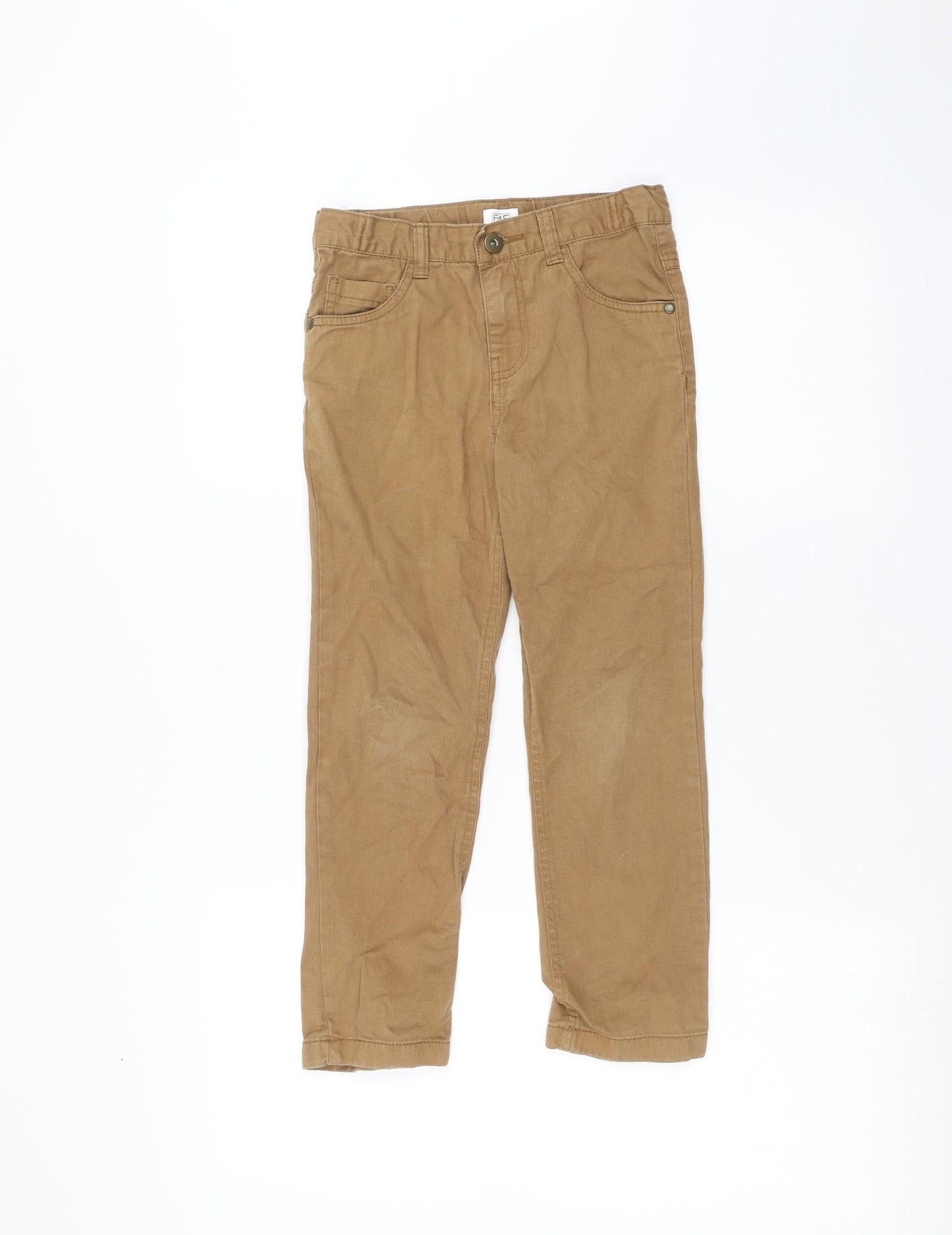 F&F Boys Brown   Straight Jeans Size 6-7 Years