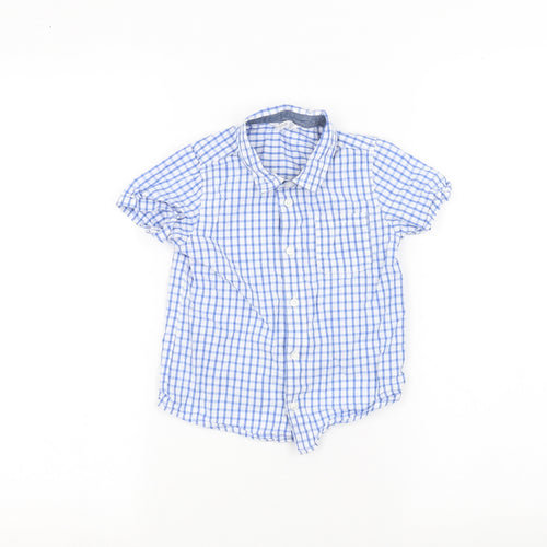 M&Co Boys Blue   Basic Button-Up Size 3-4 Years
