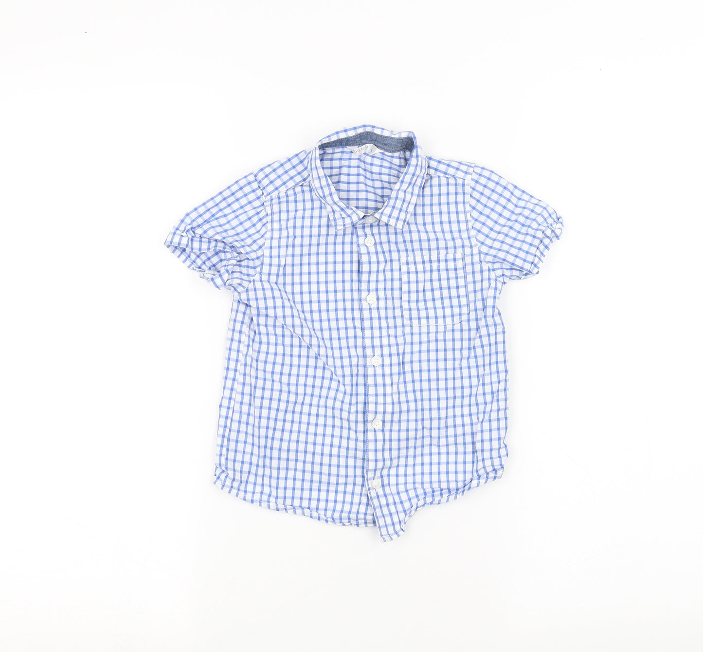 M&Co Boys Blue   Basic Button-Up Size 3-4 Years