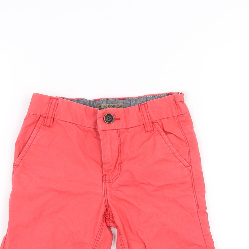 NEXT Boys Red   Chino Shorts Size 5 Years