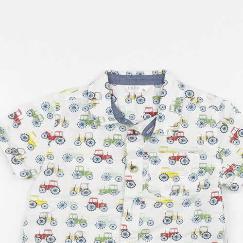 M&Co Boys White   Basic Button-Up Size 2-3 Years
