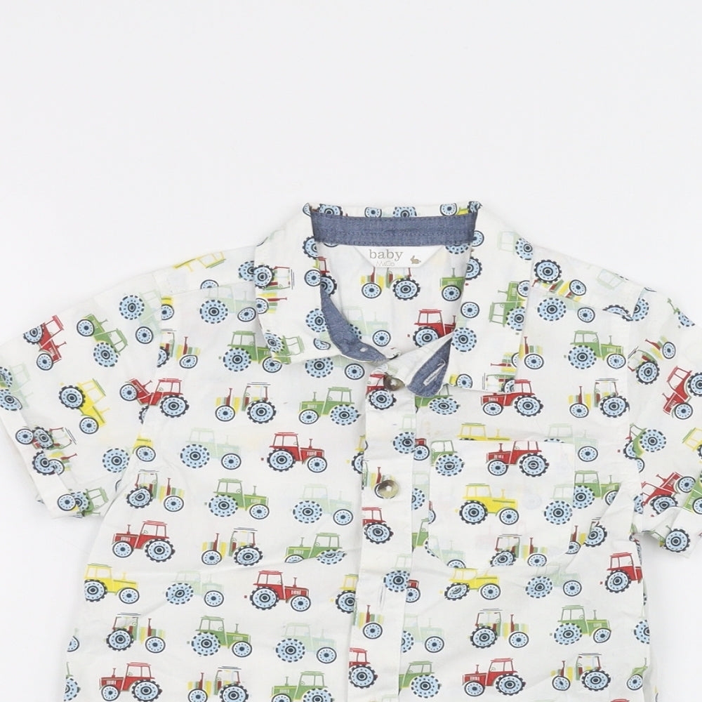 M&Co Boys White   Basic Button-Up Size 2-3 Years