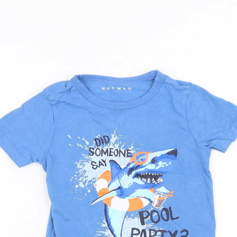 Nutmeg Boys Blue   Basic T-Shirt Size 2-3 Years