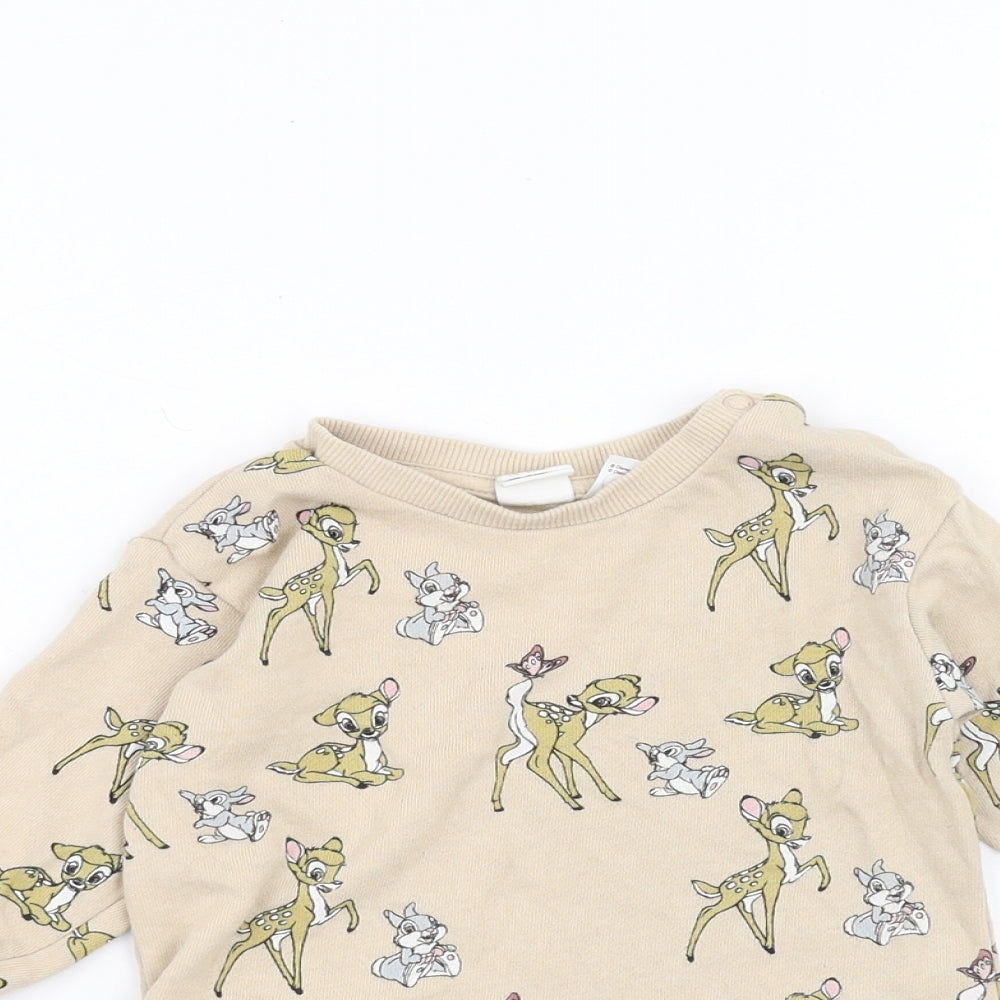 H&M Baby Brown   Pullover Jumper Size 9-12 Months  - Disney