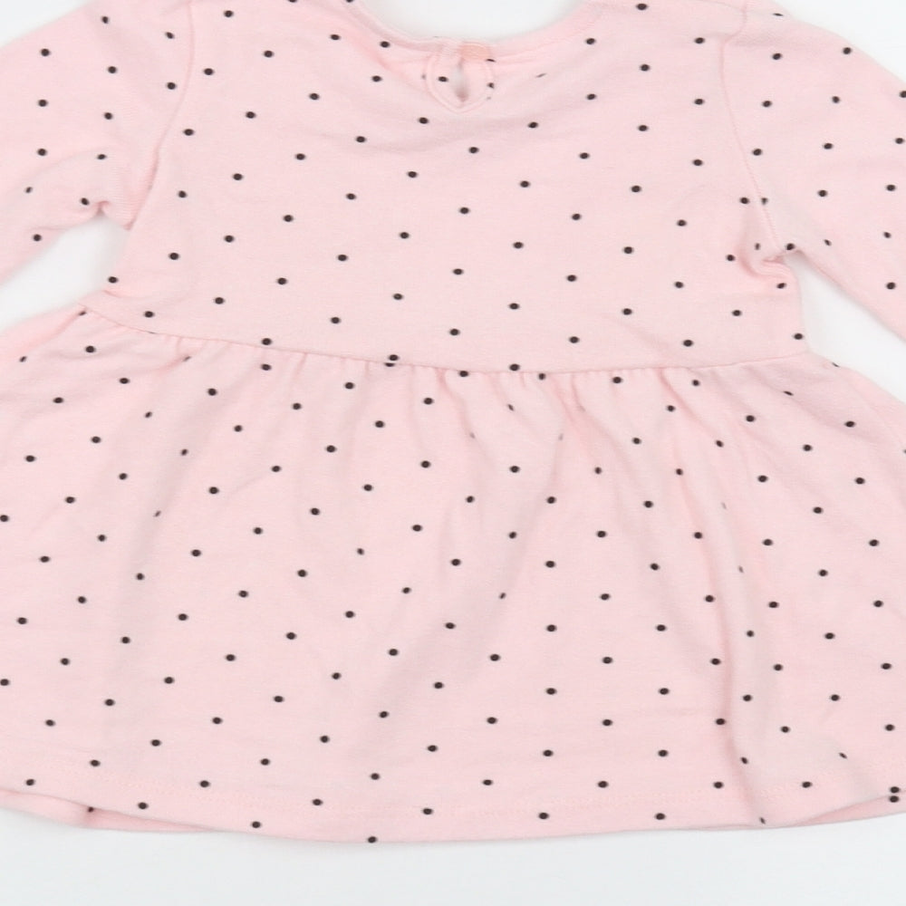 Baby Baby Pink Polka Dot  A-Line  Size 9-12 Months