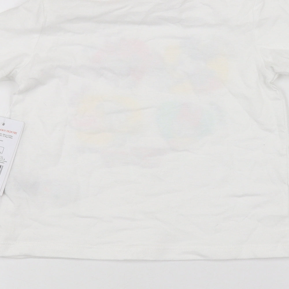 Disney Baby White   Basic T-Shirt Size 12-18 Months