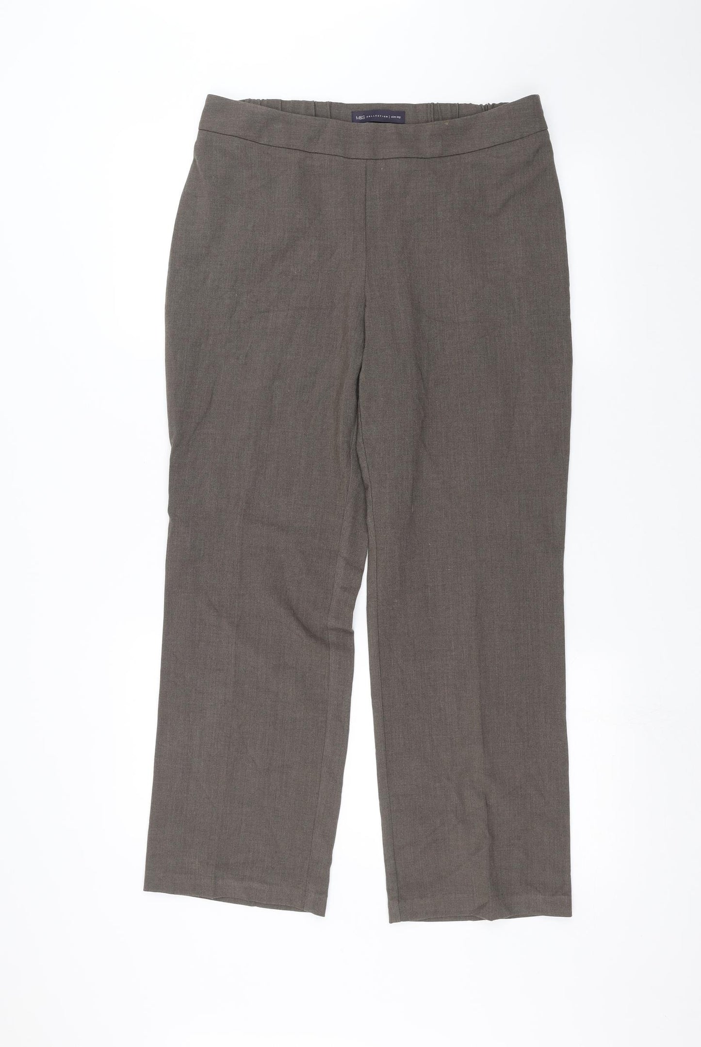 Marks and Spencer Womens Beige   Trousers  Size 12 L25 in